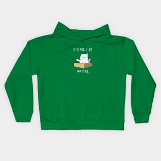 Gaming Cat (If It Fits, I Sit and Play) Kids Hoodie